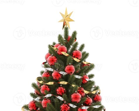 Christmas Tree Isolated On Background 3d Rendering Illustration 35897475 Png