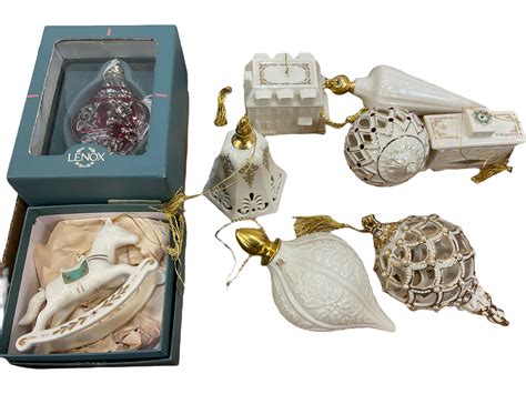 Lot - (9) Lenox Christmas Ornaments