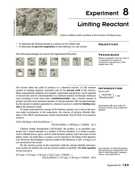 Solved Experiment 8 Limiting Reactant Scimat Science Source