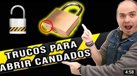 Como Abrir Un Candado Sin Llave De Manera Facil Youtube