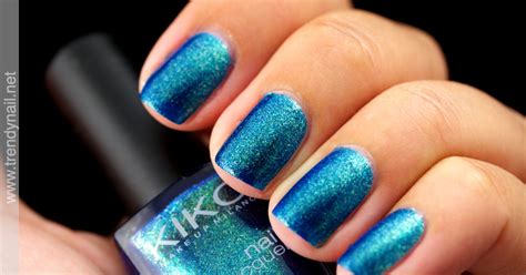 Kiko Cosmetics Milano Nail Lacquer Blue Pavone Perlato N 524 Swatch