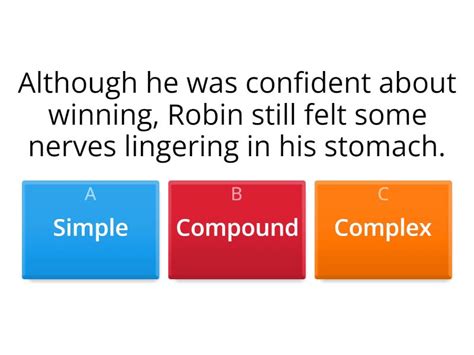 simple compound  complex quiz