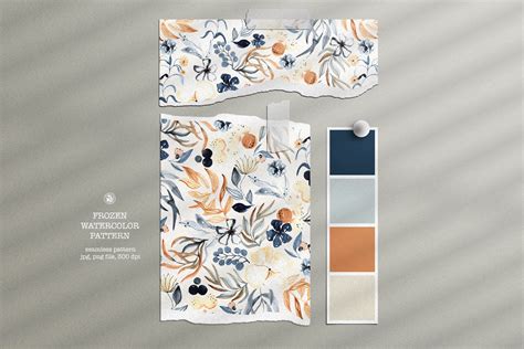 Watercolor Frozen Colors Pattern Design Cuts