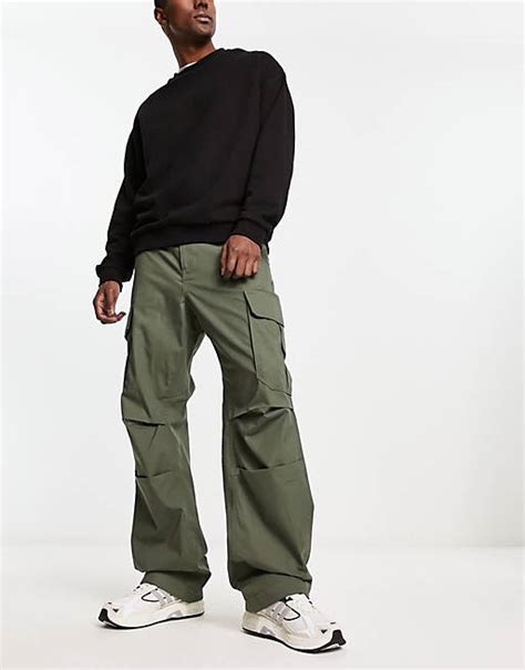 Tommy Jeans Aiden Baggy Cargo Pants In Khaki Asos