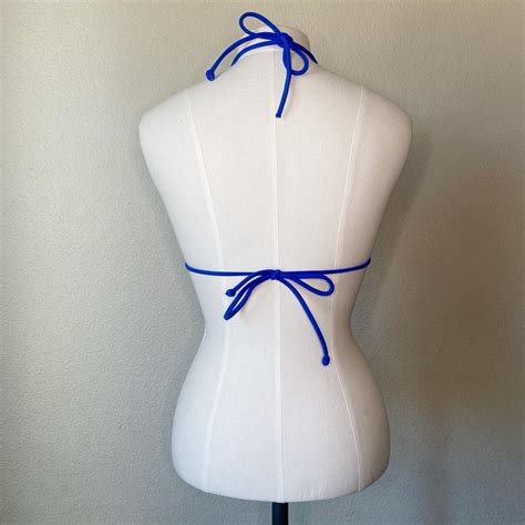Victoria Secret Royal Blue Triangle Bikini Top Depop