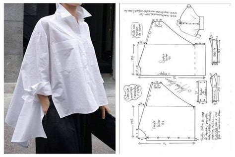 Выкройка блузы оверсайз | Blouse pattern sewing, Sewing pattern design ...