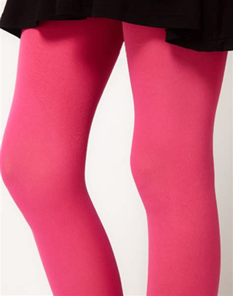 Asos 80 Denier Opaque Tights In Pink Lyst