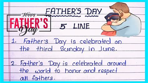 5 Line Essay On Father S Day In English Fathers Day Essay In English