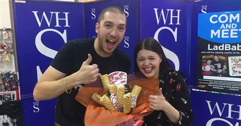 YouTube sensation LadBaby greeted by sausage rolls in Nottingham ...