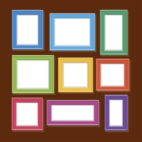 Colorful Frames On Brown Background 44275634 Vector Art At Vecteezy