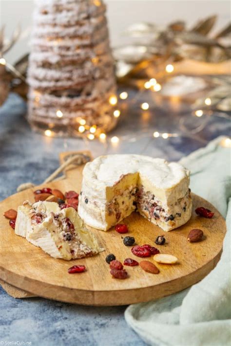 Recette de Noël végétarien camembert farci aux fruits secs Recettes