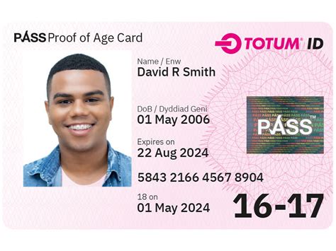 Proof Of Age Id Card With Totum Totum Uk