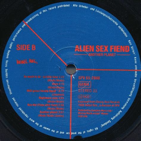 Alien Sex Fiend Another Planet Vinyl Pussycat Records