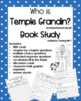 Who Is Temple Grandin Book Study by Tutoring With T | TpT