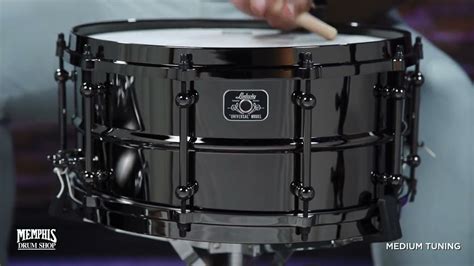 Ludwig X Universal Black Brass Snare Drum With Black Hardware