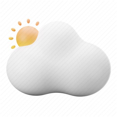 Weather Sunny Cloud Sun 3d Illustration Download On Iconfinder