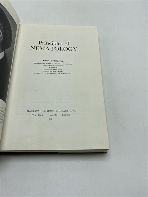 Principles Of Nematology | Gerald Thorne