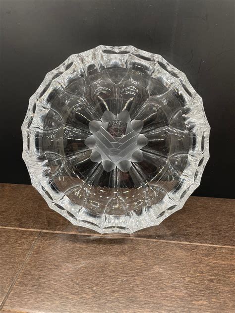 Heavy Crystal Glass Cigar Ashtray Etsy