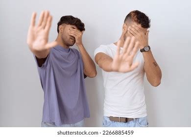 Homosexual Gay Couple Standing Over White Stock Photo Shutterstock