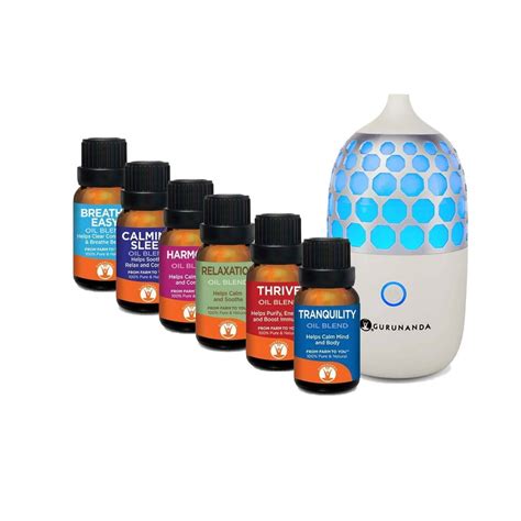 GuruNanda Honeycomb Aromatherapy Essential Oil Diffuser & Top 6 ...