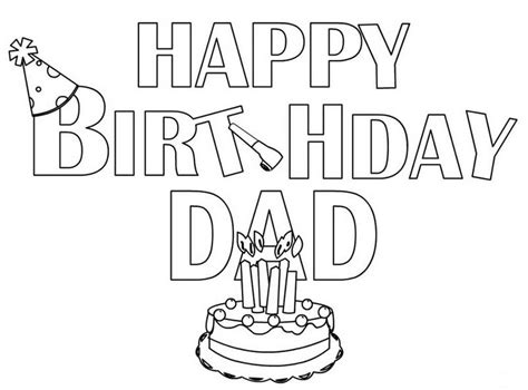 Happy Birthday Dad Coloring Pages