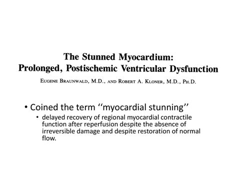 Myocardial Stunning And Hibernation Ppt Download