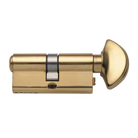 33330101 Rockwell 90 Degree Solid Brass EuroProfile Cylinder Lock In