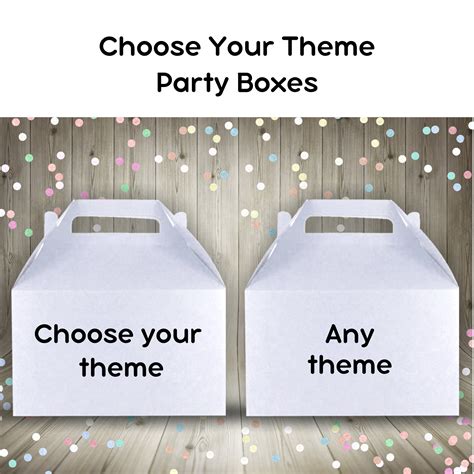 Choose Your Theme Custom Party Boxes Birthday Supplies Favors Candy