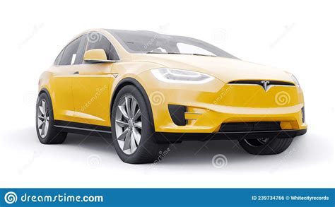 Tula Russia January Tesla Model X Full Size City Suv Car