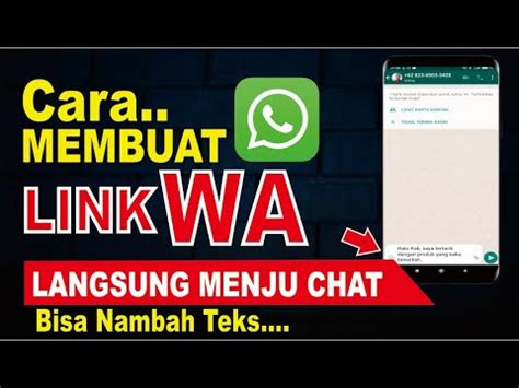 Cara Membuat Link Whatsapp Menuju Chat Langsung Cara Terbaru Dan