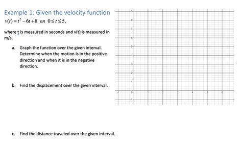 Solved Example 1 Given The Velocity Function V T ť 6t 8