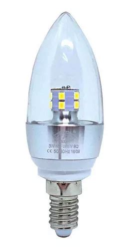 Lâmpada Led Vela Lisa 3w Bivolt E14 Clara Branco Quente 110V 220V