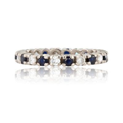 Alliance Saphirs Diamants Tour Complet Bague Mariage Bijouxbaume