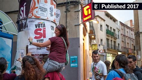Catalans, Elated but Fearful, Brace for Independence Vote - The New
