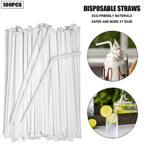 Plastic Stirrer Straws Individually Wrapped Packs Inch Sip