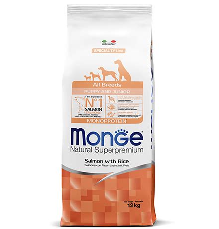 Monge Dog Speciality Puppy&Junior корм для щенков всех пород лосось с ...