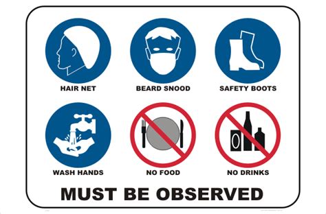 Hair And Beard Nets Sign Snood Sign National Safety Signs