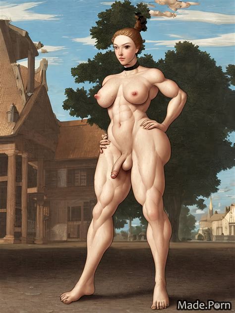 Porn Image Of Big Hips Perfect Body Brunette Shemale Shaved Nipples Close Up Created By AI