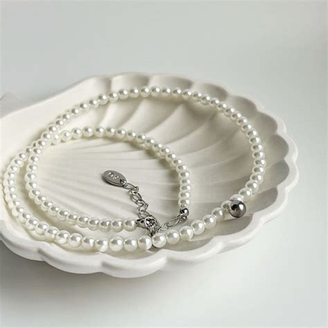 Элегантная жемчужная нить - женская подвеска на шею Steel Evolution ps ...