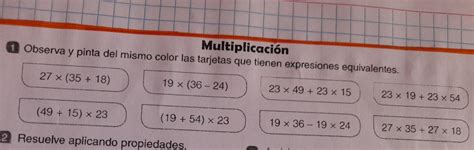 Observa Y Pinta Del Mismo Color Las Tarjetas Que Tienen Expresiones