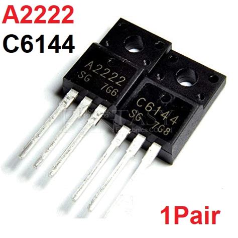 2SA2222 2SC6144 A2222 C6144 Pair PNP NPN Transistor 50V 10A 2W