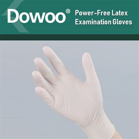 Dowoo Latex Powder Free 45mil Exam Gloves ×1000