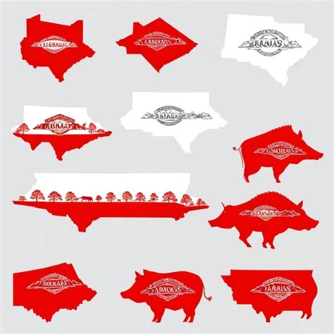 Premium Vector Arkansas Vector Set White Background Isolated A High Qual