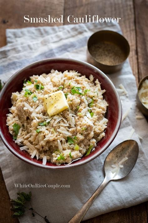 Smashed Cauliflower Recipe Low Carb Keto White On Rice Couple