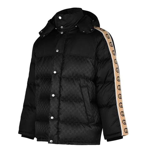 Gucci Gg Jacquard Nylon Padded Coat Men Puffer Jackets Heavyweight Flannels