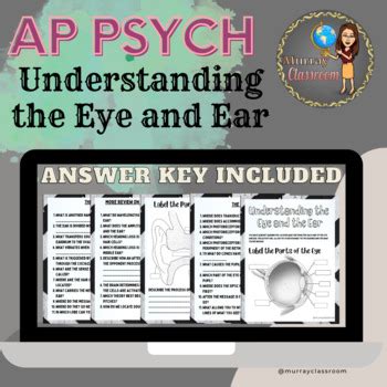 Ap Psychology Unit Sensation And Perception Eye And Ear Worksheets