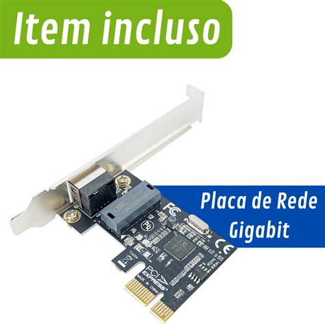 Placa De Rede Gigabit Pci Express Mbps Rj Ethernet Lan