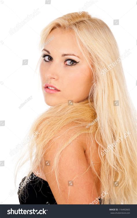 Sexy Blonde Girl Long Hair Stock Photo 116492665 Shutterstock