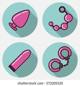 Vector Set Sex Toys Linear Flat Stock Vector Royalty Free 572205520 Shutterstock