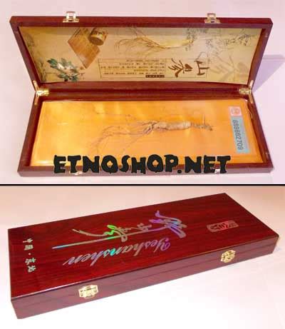 Этношоп :: Дикий корень женьшеня в подарочной коробке / Panax ginseng